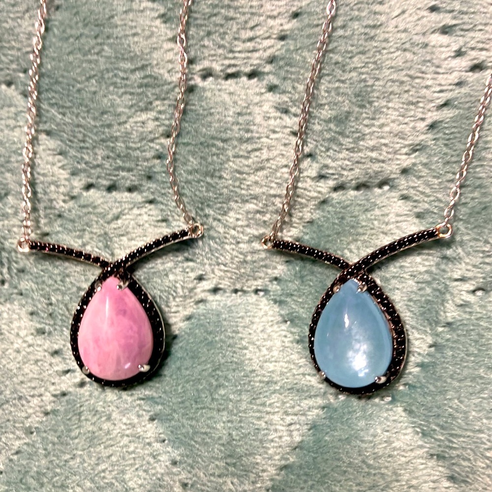 Pair of Colleen Lopez, beautiful gemstone necklaces